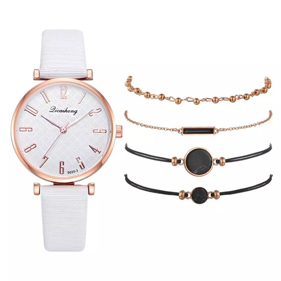 Jewelry - Leather Watches For Women Simple Black Casual Dres